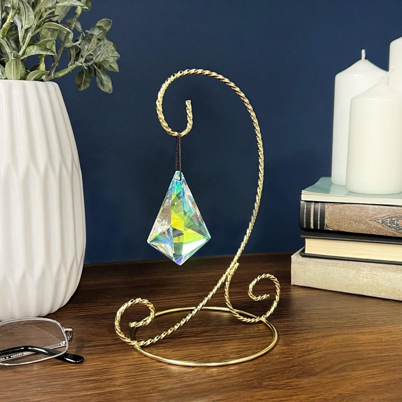 Bard's Twisted Gold-toned Ornament Stand, Small, 7" H x 5.125" W x 5.125" D - Image 5